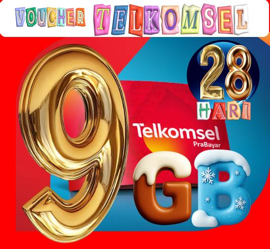 VCR Telkomsel 9GB 28hari