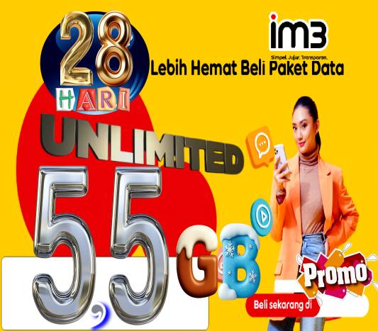 VCR Indosat Unlimited 5,5GB