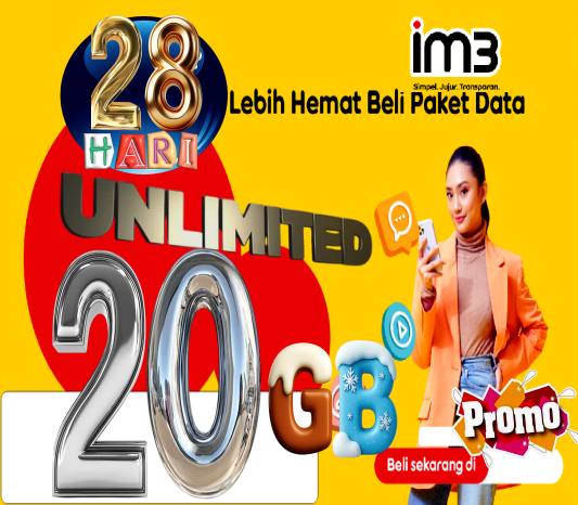 VCR Indosat Unlimited 20GB