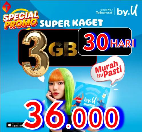 SP TELKOMSEL BYU 3GB