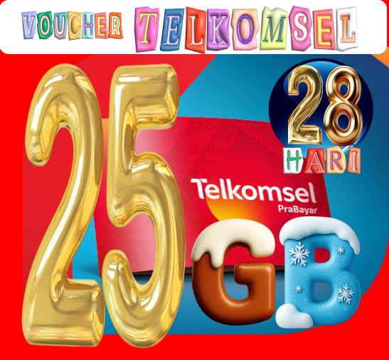 VCR Telkomsel 25GB 28hari