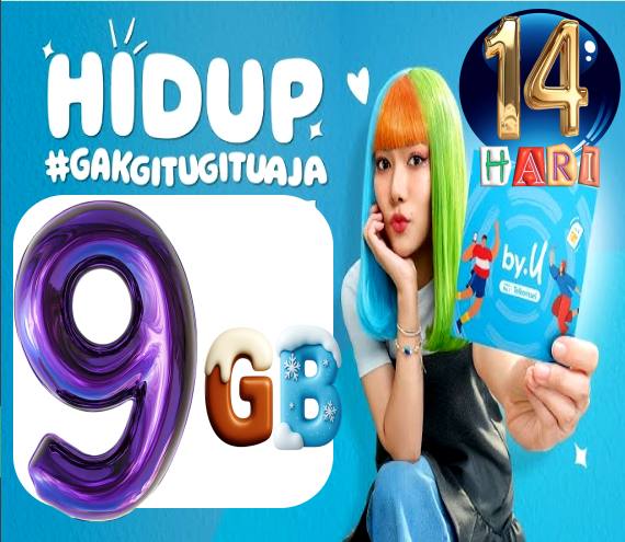 VCR Telkomsel BYU 9GB 14hari