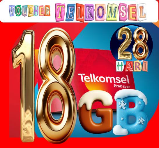 VCR Telkomsel 18GB 28hari